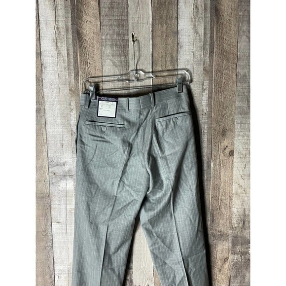 English Laundry Arrogant Gray Pinstripe 100%Virgin Wool Pants NWT - Picture 5 of 7